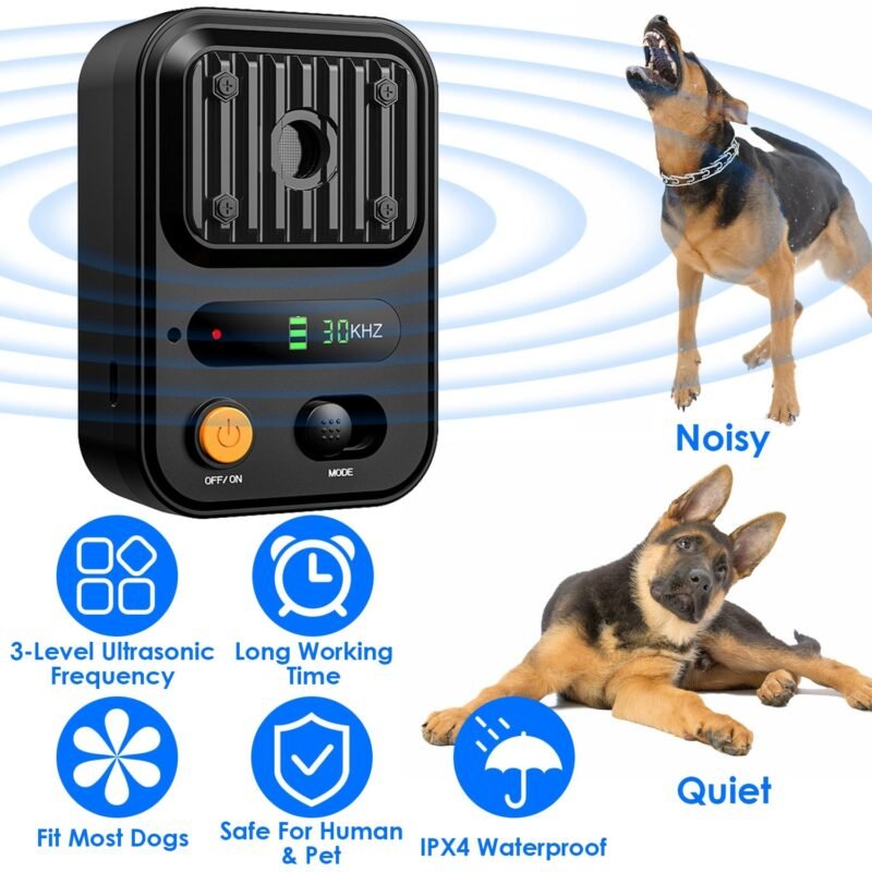 outdoor ultrasonic bark control device for yard