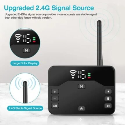 2-in-1 Wireless Dog Fence & Training Collar System – Waterproof Electric Boundary Trainer